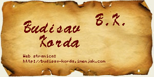 Budisav Korda vizit kartica
